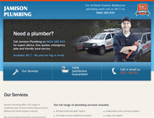 Tablet Screenshot of jamisonplumbing.com.au